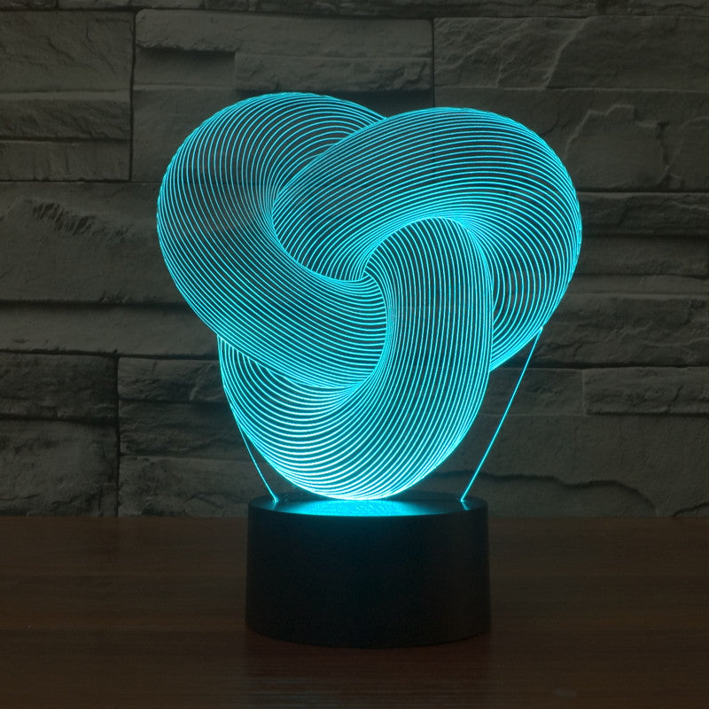 Touch Control 3D LED Visual Table Lamp with Color Changing Effects