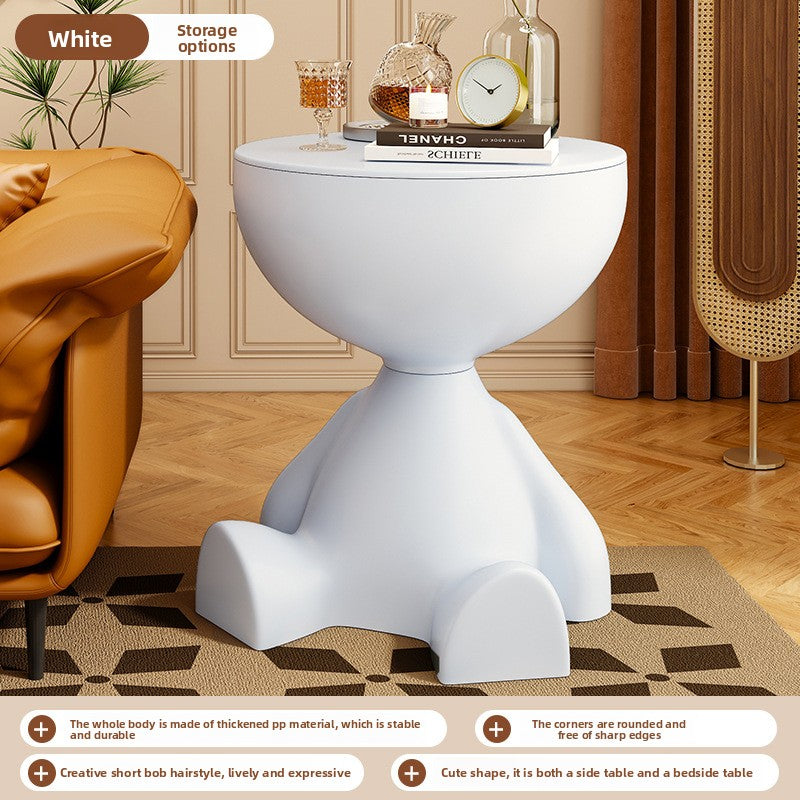 Plastic Side Table With Storage