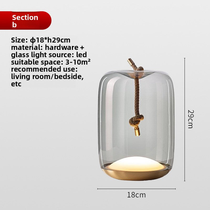 Nordic Hemp Rope LED Table Lamp for Home Decor