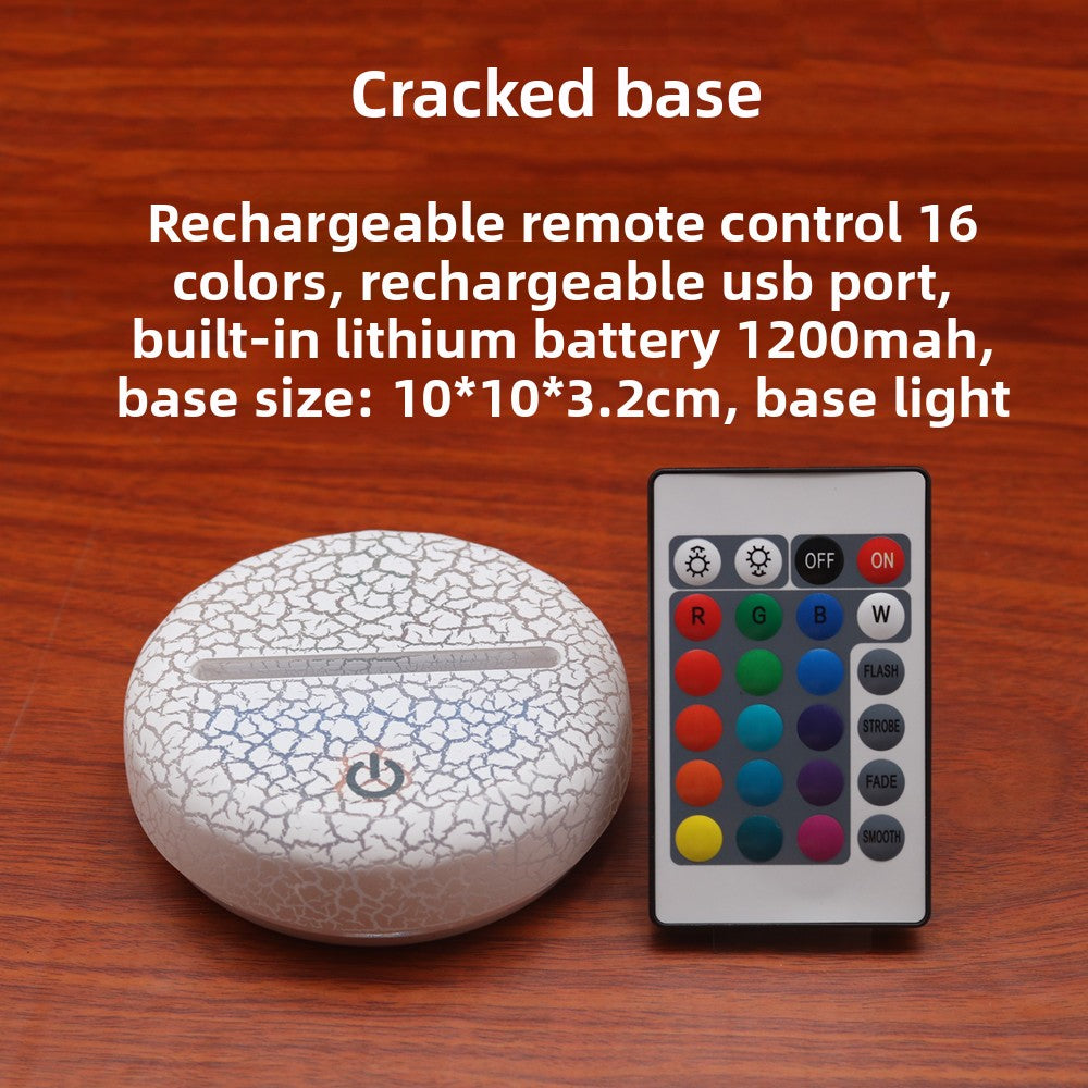 Touch Control 3D LED Visual Table Lamp with Color Changing Effects