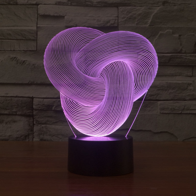 Touch Control 3D LED Visual Table Lamp with Color Changing Effects