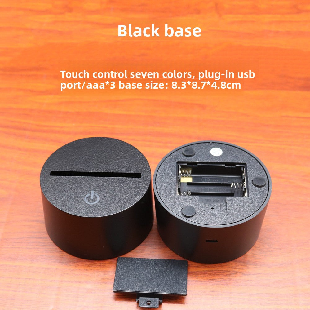 Touch Control 3D LED Visual Table Lamp with Color Changing Effects