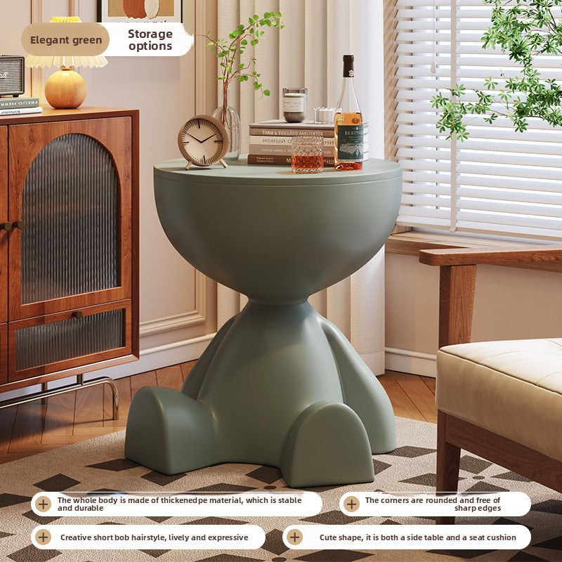 Plastic Side Table With Storage