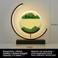 Glass hourglass table lamp