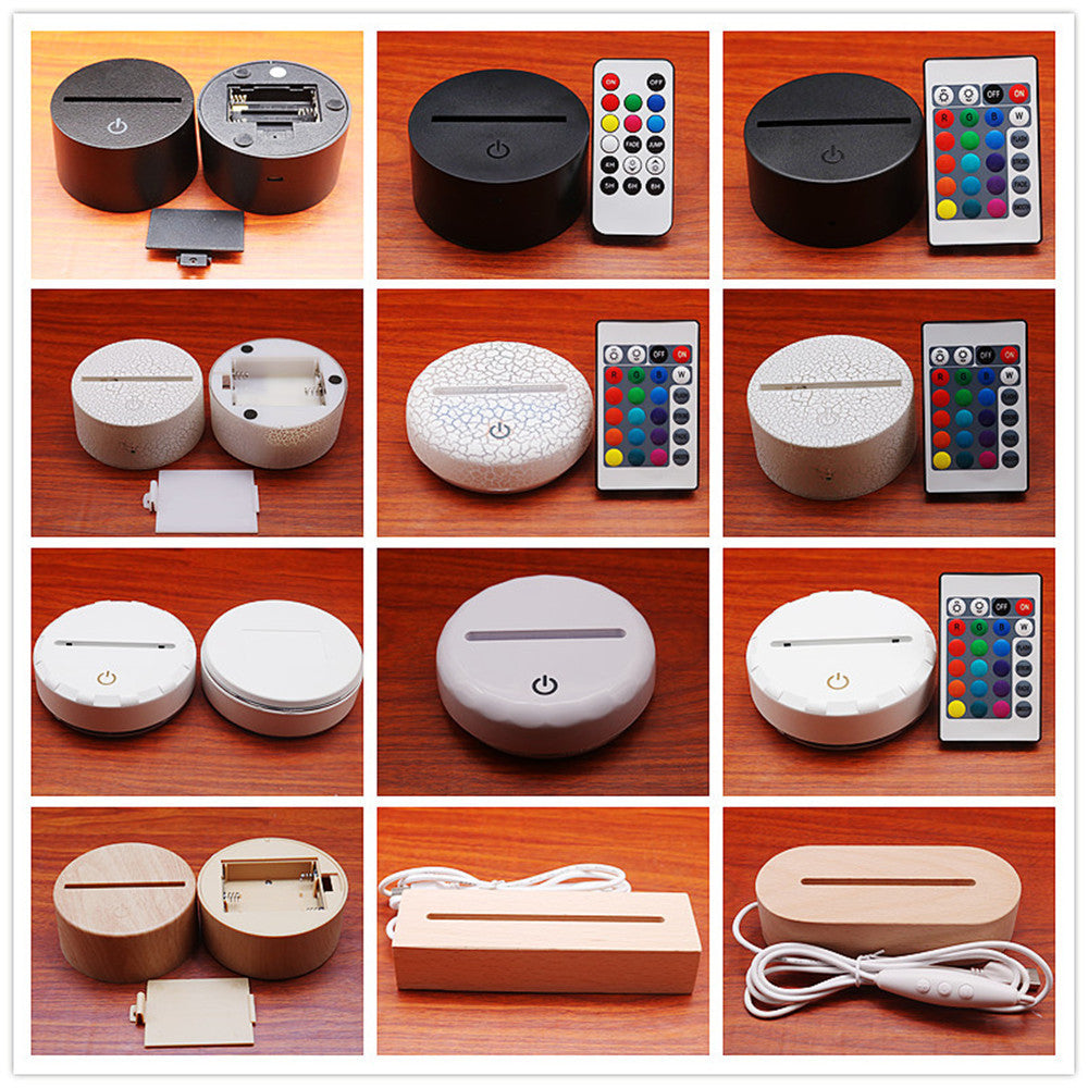 Touch Control 3D LED Visual Table Lamp with Color Changing Effects