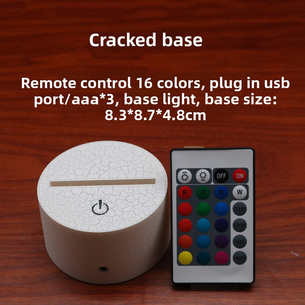 Touch Control 3D LED Visual Table Lamp with Color Changing Effects