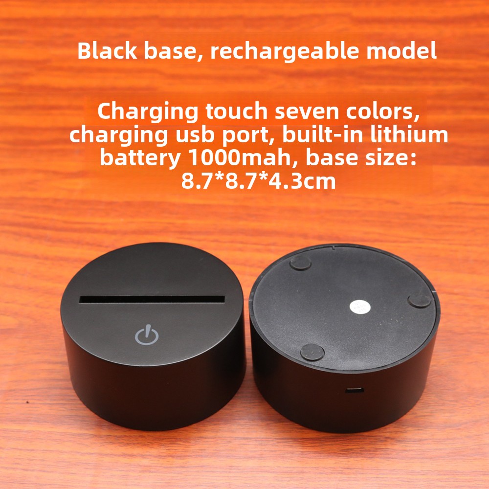 Touch Control 3D LED Visual Table Lamp with Color Changing Effects