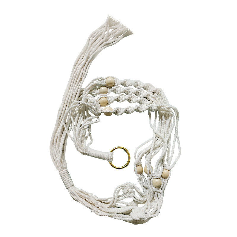 Woven Cotton Hanging Plant Basket Set for Home Decor