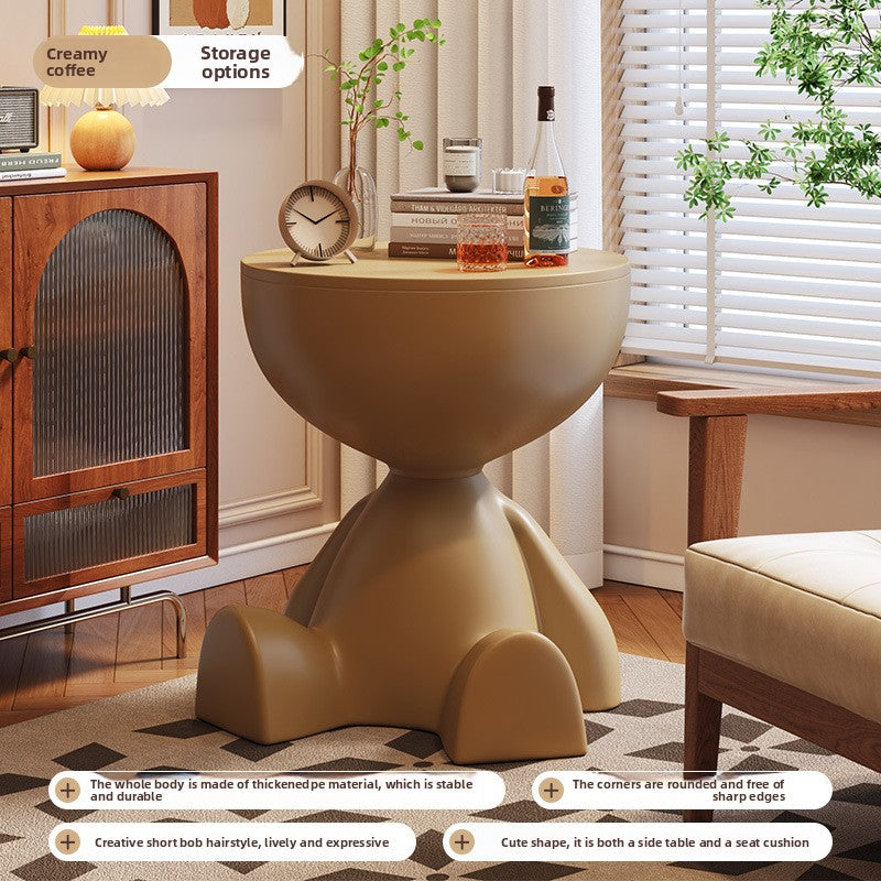 Plastic Side Table With Storage