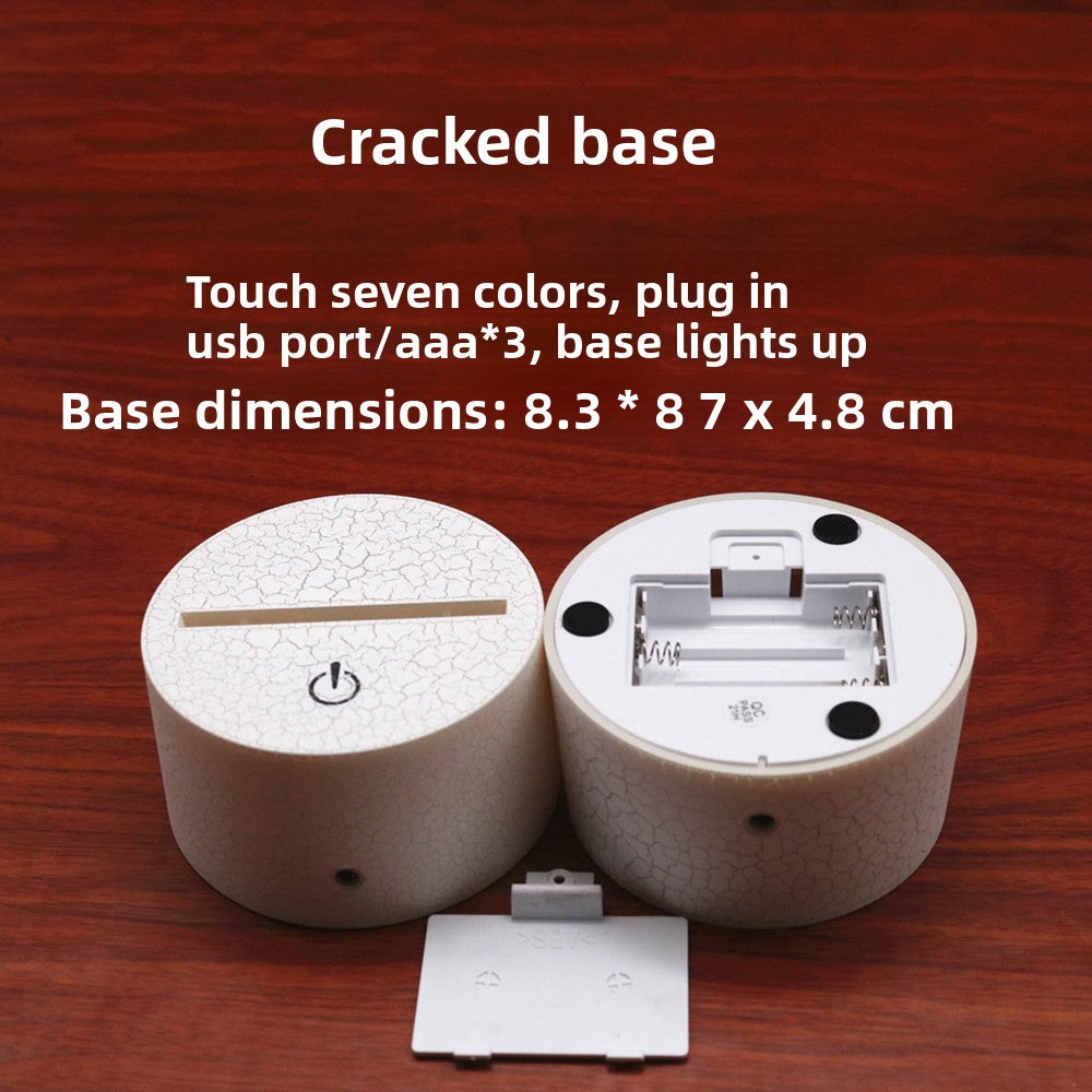 Touch Control 3D LED Visual Table Lamp with Color Changing Effects
