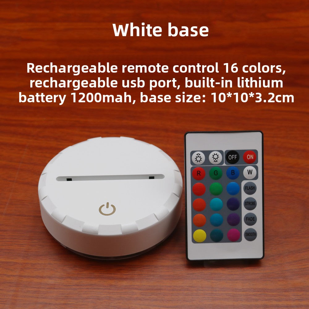 Touch Control 3D LED Visual Table Lamp with Color Changing Effects