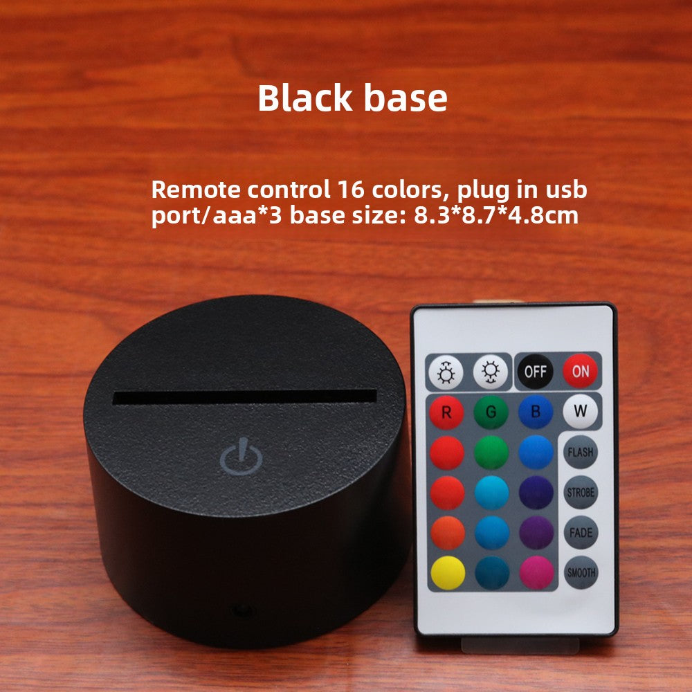 Touch Control 3D LED Visual Table Lamp with Color Changing Effects